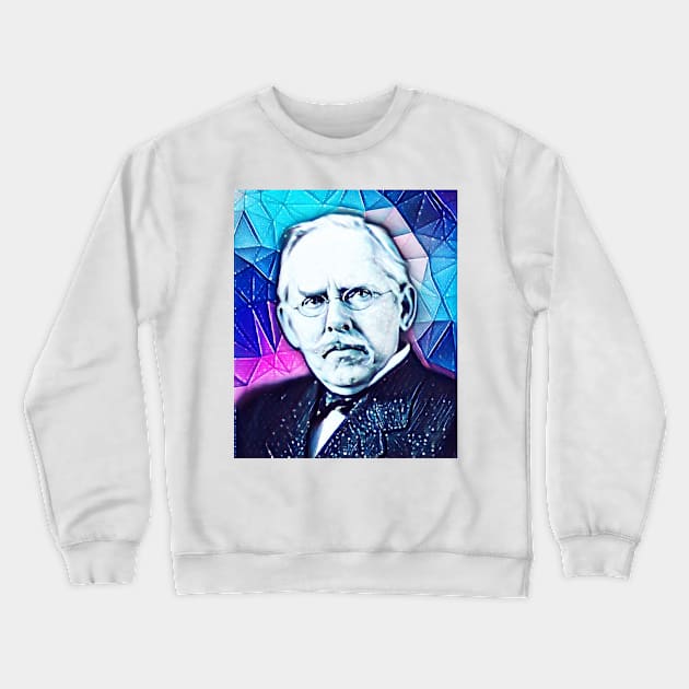 Jacob Riis Snowy Portrait | Jacob Riis artwork 5 Crewneck Sweatshirt by JustLit